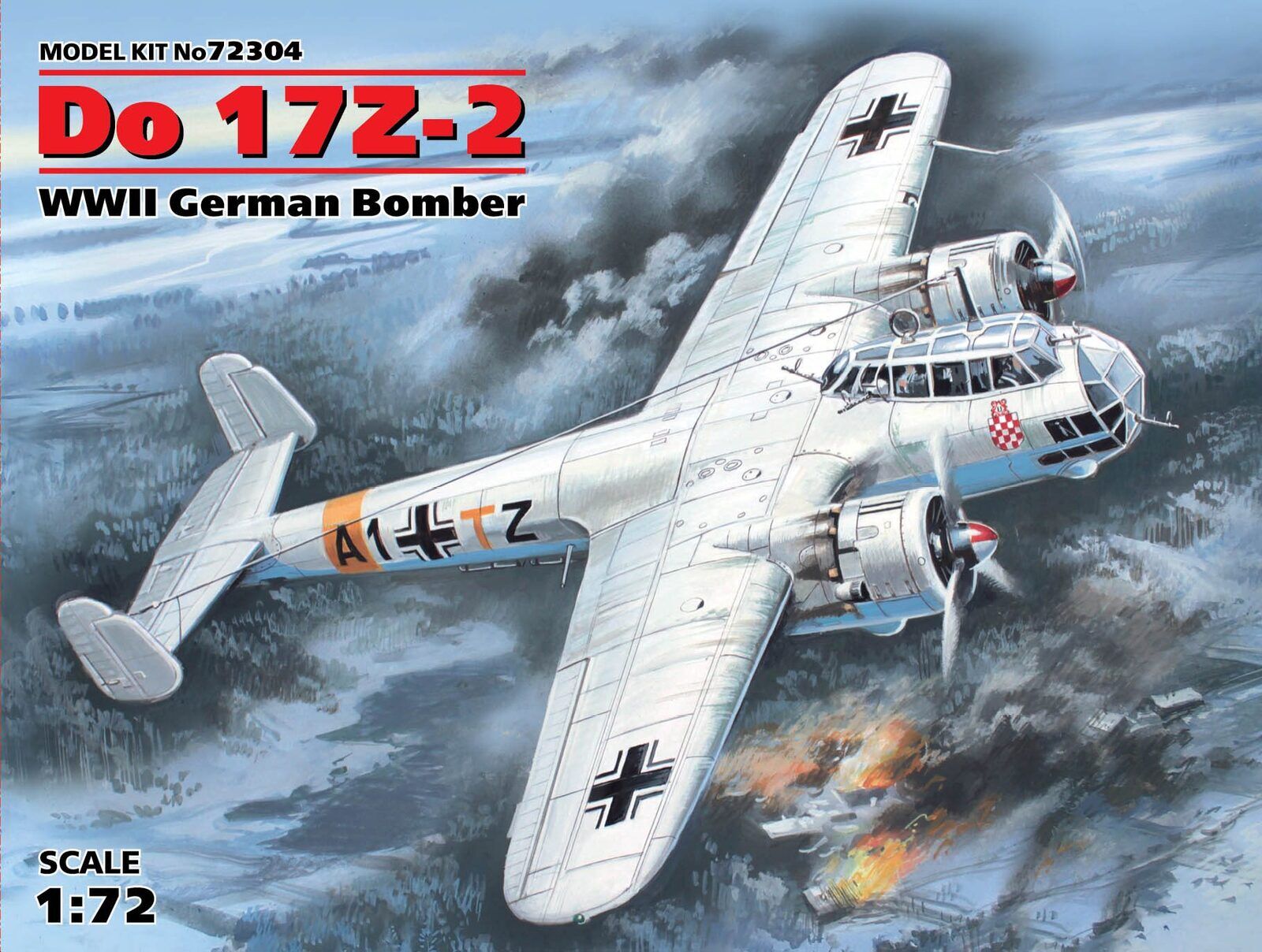 ICM 1/72 Do 17Z-2 WWII German Bomber Plastic Model Kit