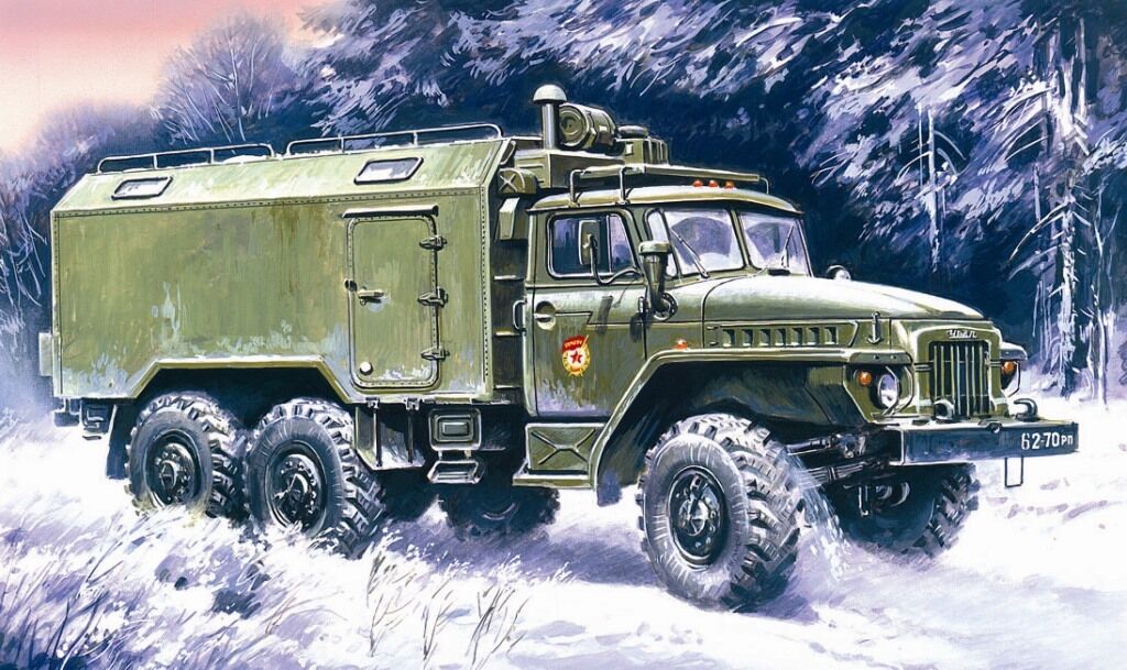 ICM 1/72 URAL-375A Command Vehicle Plastic Model Kit