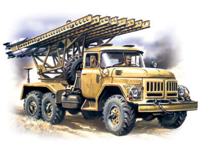 ICM 1/72 BM-13-16 Multiple Launch Rocket System on ZiL-131 base Plastic Model Kit