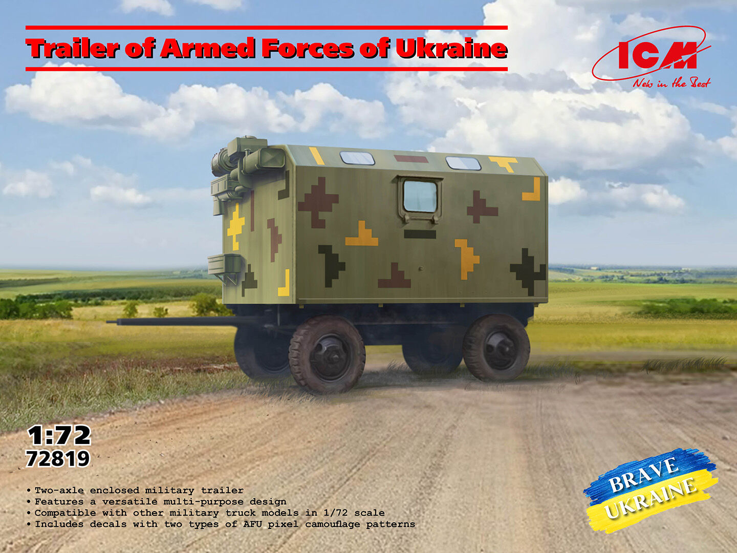 ICM 1/72 Trailer of Armed Forces of Ukraine Plastic Model Kit