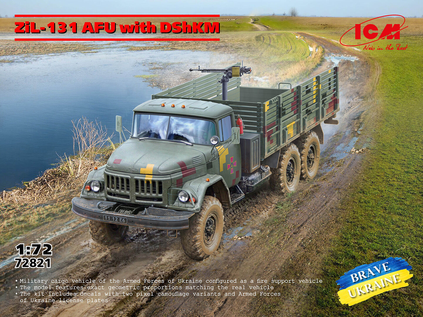 ICM 1/72 Z?L-131 AFU with DShKM Plastic Model Kit
