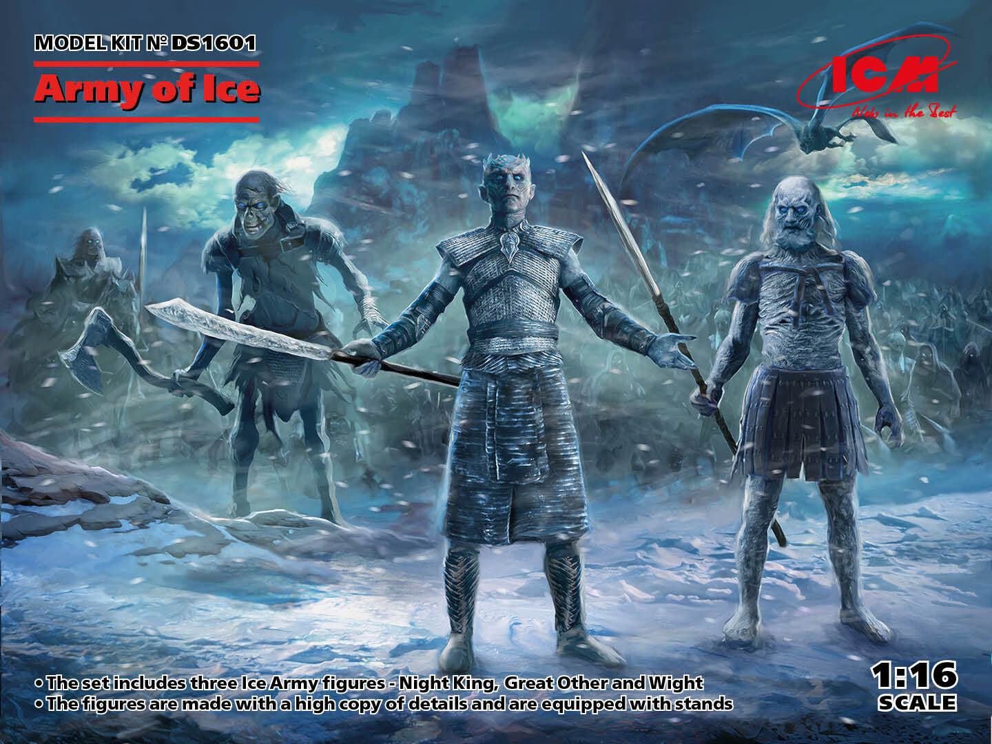 ICM 1/16 Army of Ice (Night King) Plastic Model Kit Diorama Set