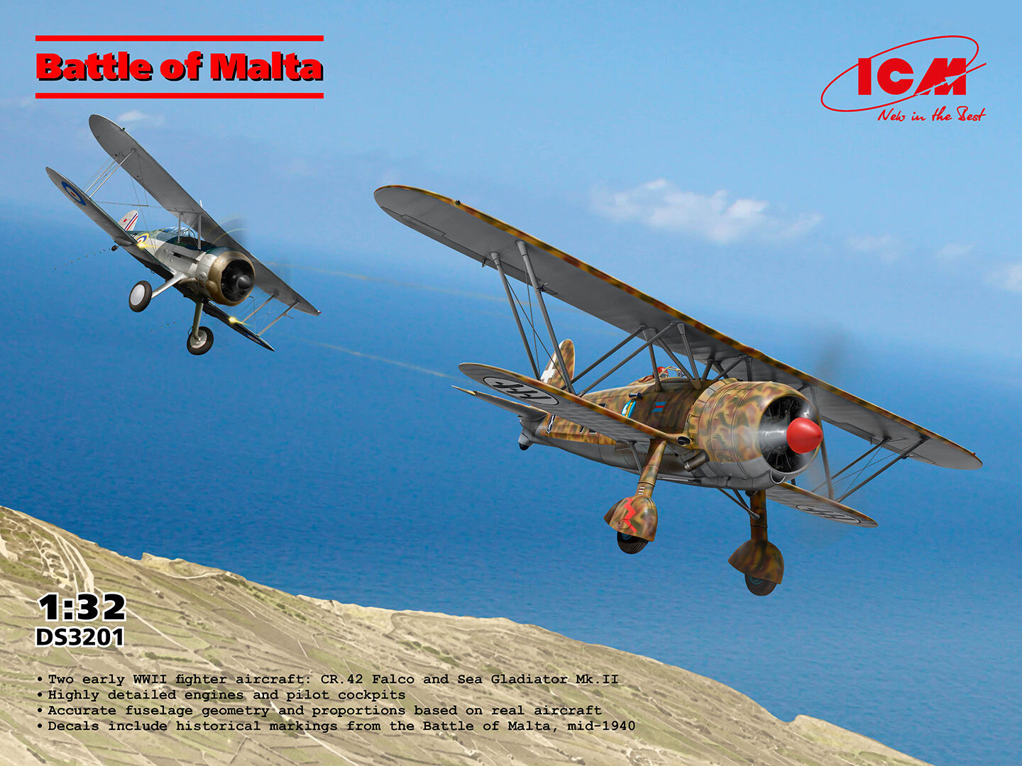 ICM 1/32 Battle of Malta Plastic Model Kit Diorama Set