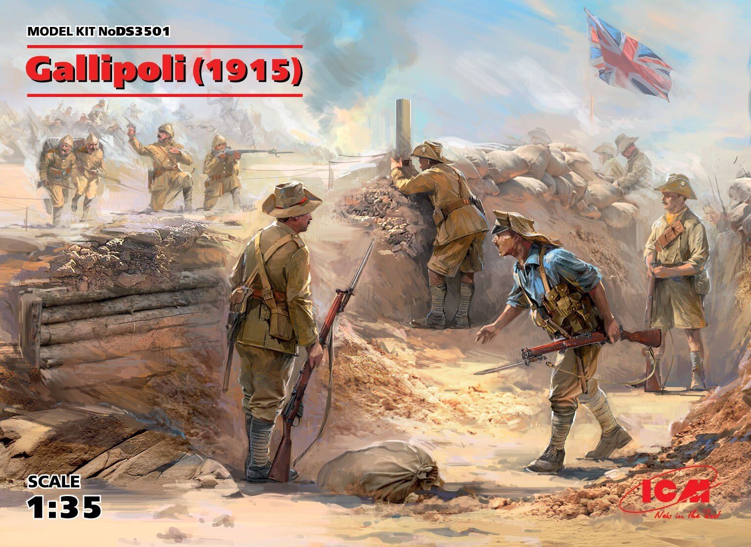 ICM 1/35 Gallipoli (1915) *Aus Decals* Plastic Model Kit Diorama Set