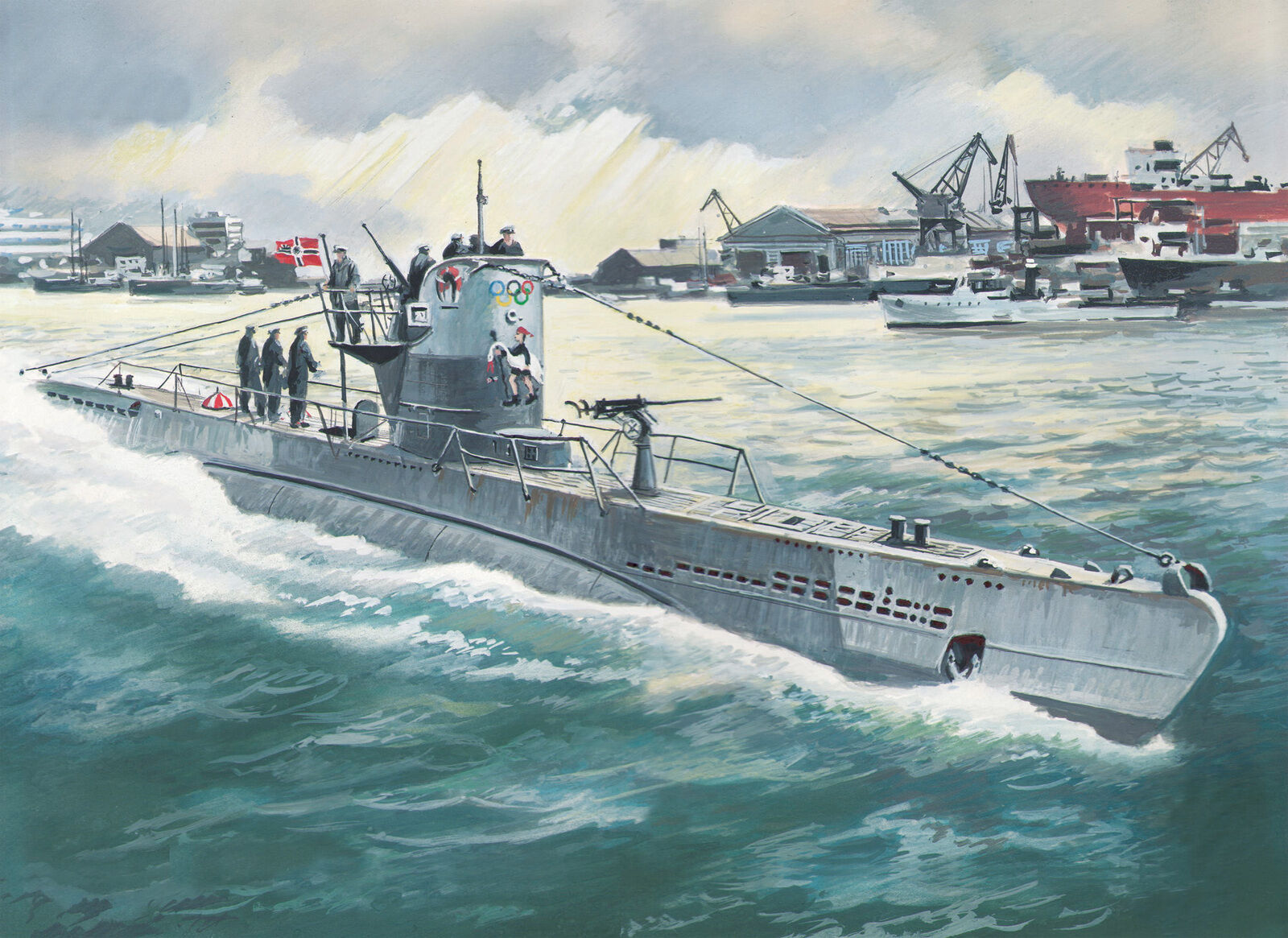 ICM 1/144 U-Boat Type IIB (1943) German Submarine Plastic Model Kit