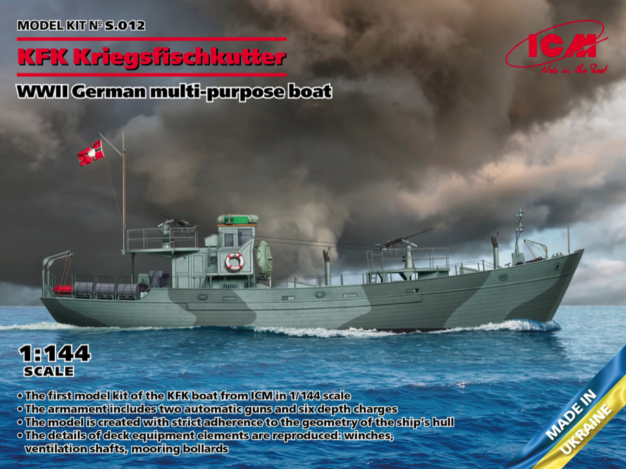 ICM 1/144 KFK Kriegsfischkutter WWII German multi-purpose boat Plastic Model Kit