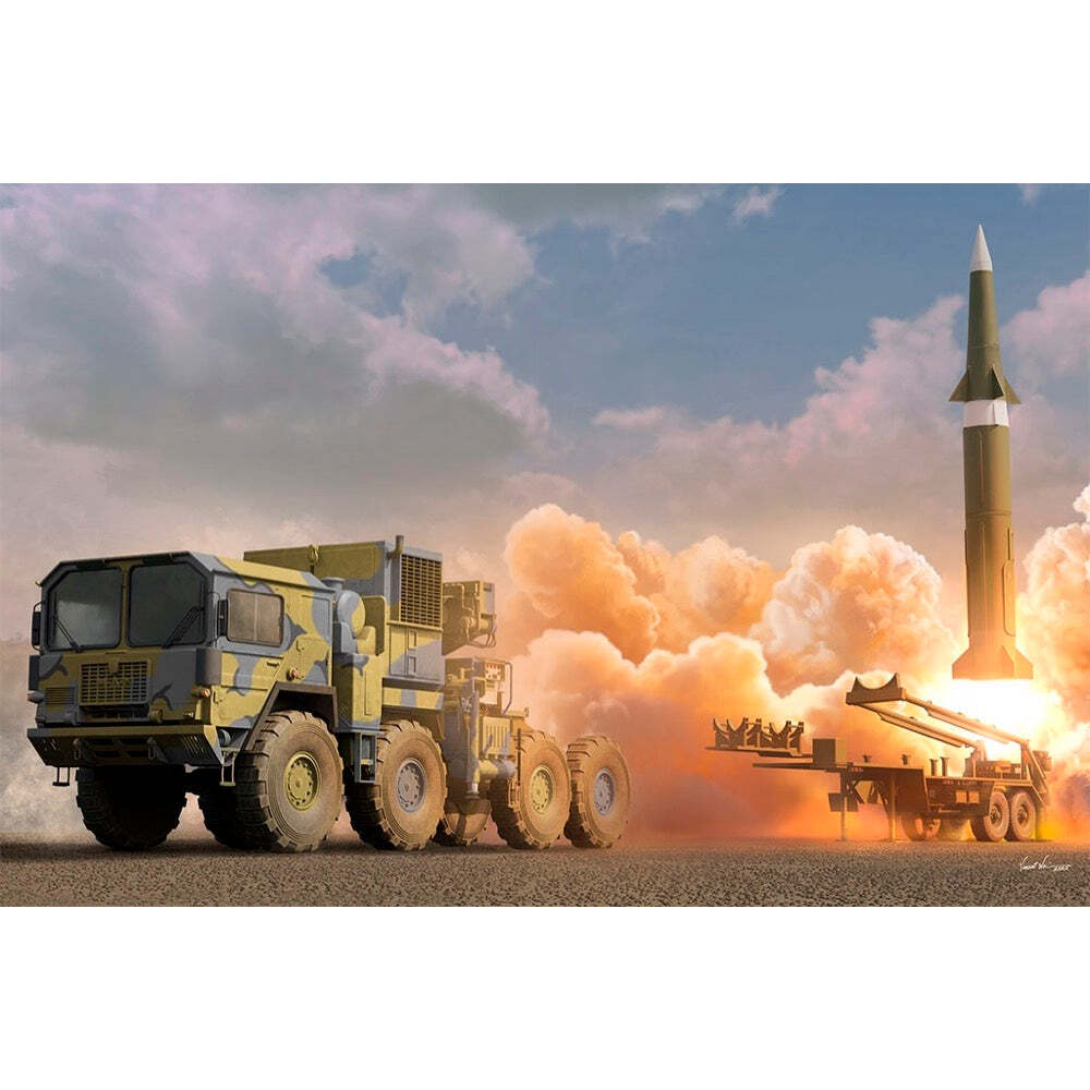 ILK63527 I Love Kit 1/35 M1001 w/M790 Erector Launcher Trailer Plastic Model Kit I Love Kit