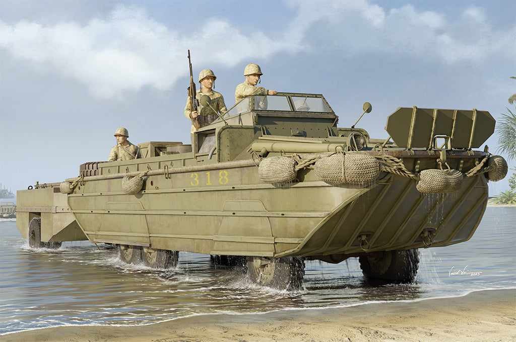 ILK63539 I Love Kit 1/35 GMC DUKW-353 with WTCT-6 Trailer Plastic Model Kit I Love Kit