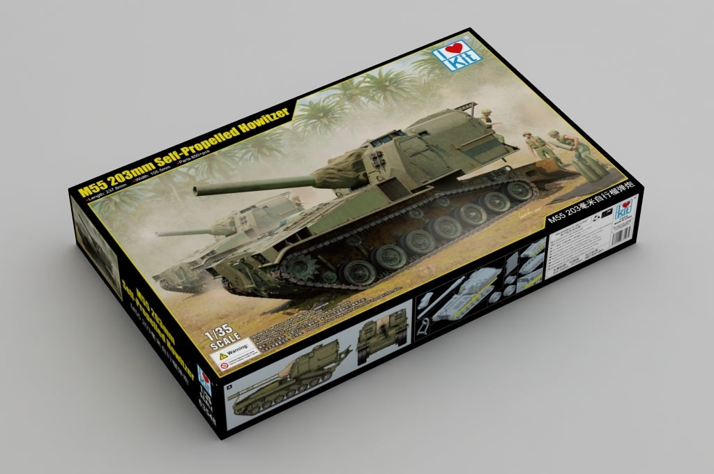 ILK63548 I Love Kit 1/35 M55 203mm Self-Propelled Howitzer Plastic Model Kit I Love Kit