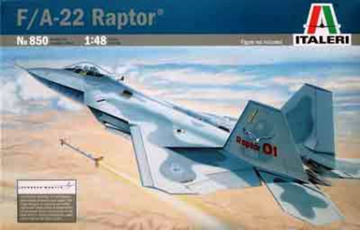 0850S ITALERI F-22 RAPTOR 1:48