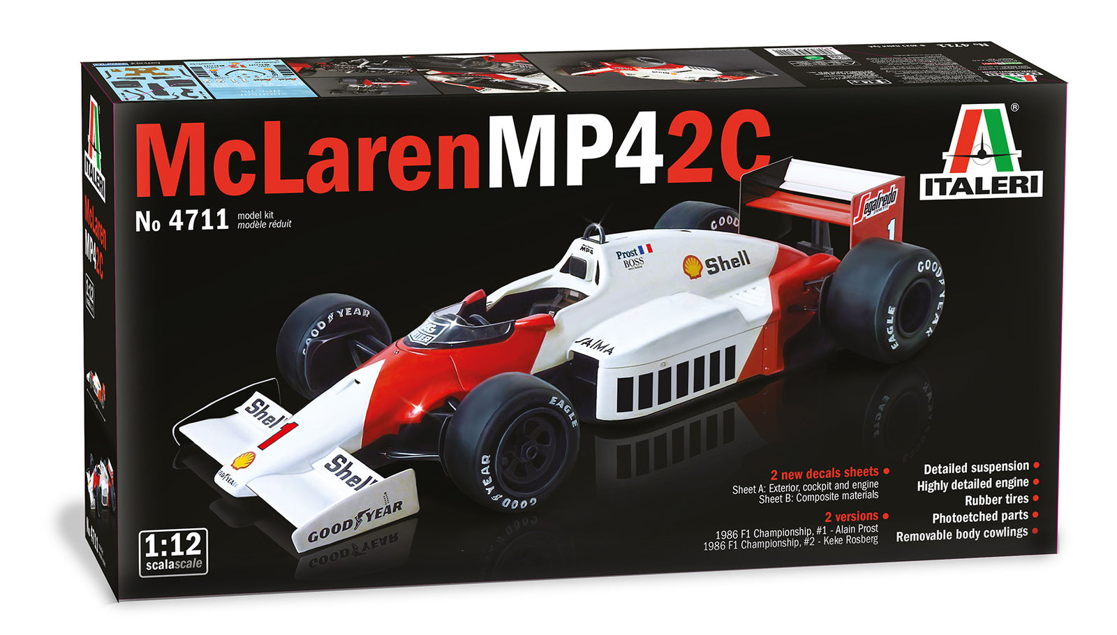 ITALERI MC LAREN MP4/2C PROST / ROSBERG 1:12
