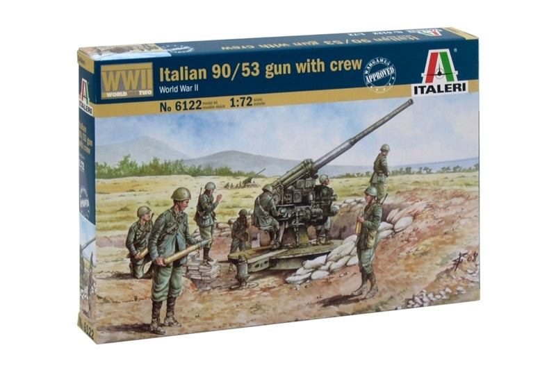 6122S ITALERI ITALIAN 90/53 GUN WITH CREW
