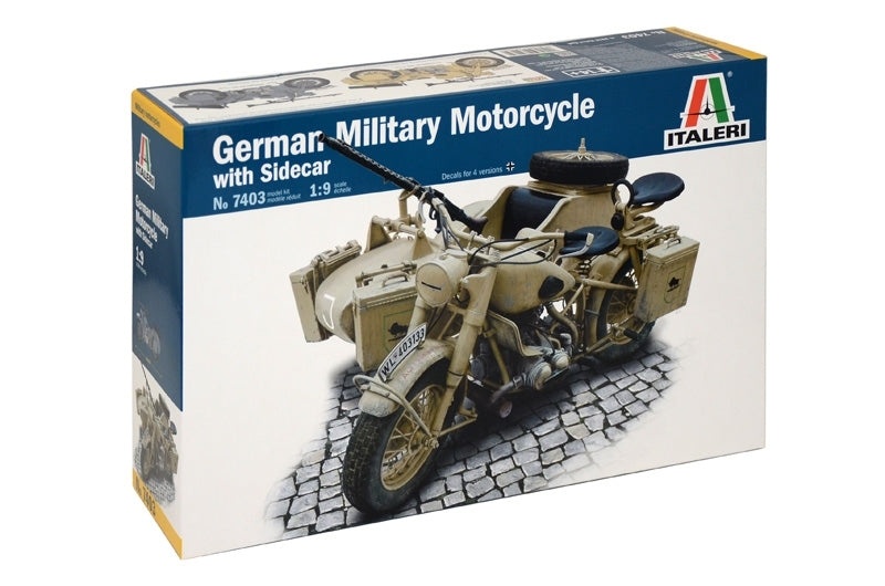 7403S ITALERI GERMAN MILIT. MOTORCYCLE WITH SIDECAR 1:9