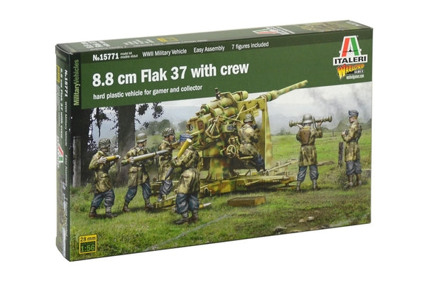 15771 ITALERI 8.8 CM FLAK 37 WITH CREW - NEW MLD1:56