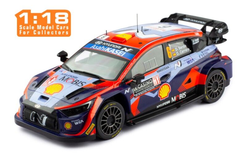 IXO Models 1/18 Hyundai i20 N Rally1 - #6 Sordo/Carrera - Rallye Monte-Carlo 2023