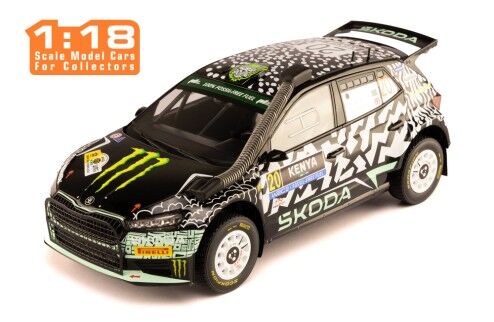 IXO Models 1/18 SKODA FABIA Rally2 (2023) #22 O.Solberg - E.Edmondson Safari Rally Kenya 2024