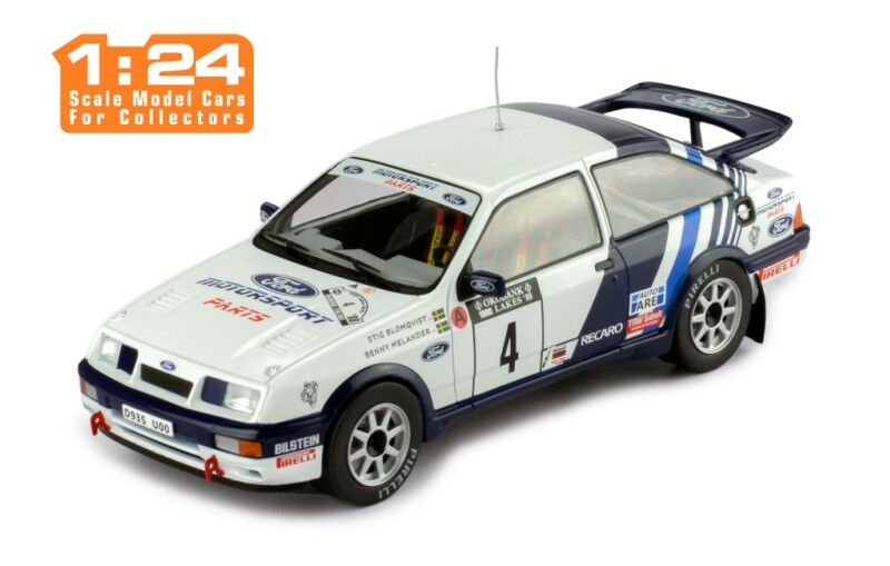 IXO Models 1/24 Ford Sierra RS Cosworth #4 S.Blomquist - B.Melander  Rally 1000 Lakes 1988