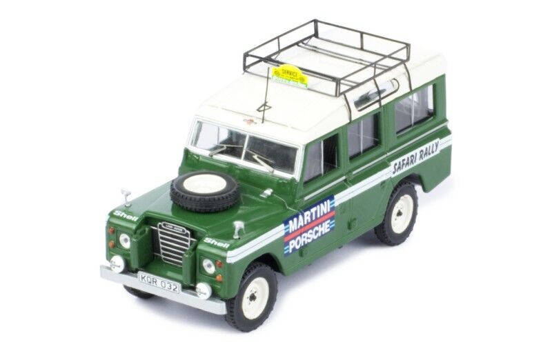 IXO Models 1/43 Land Rover Series II 109 Safari Rally Assistance 1978 (With Roof Rack)