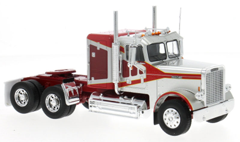 IXO Models 1/43 FREIGHTLINER FLC 120 64 T 1977 Yellow (with sleeper)  Silver / Red