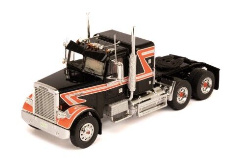 IXO Models 1/43 FREIGHTLINER FLC 120 64 T 1977 Yellow (with sleeper) Black
