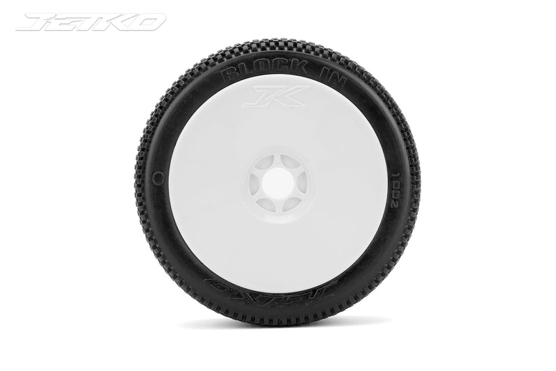 JKO1002MS6201BG Jetko 1/8 Buggy BLOCK IN Tyres (Medium Soft Insert/Blue Grey) (2pcs) [1002MS6201BG] Jetko