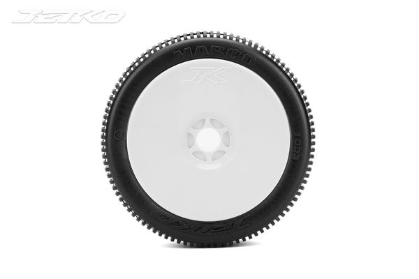 JKO1003DWUSG Jetko 1/8 MARCO Buggy Tyres (Dish/White Rim/Ultra Soft) (2pcs) [1003DWUSG]