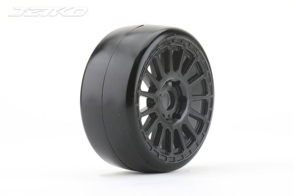 JKO1101RBMSGB Jetko 1/8 GT BUSTER Tyres (Radia Rim/Black/Medium Soft/Belted) (2pcs) [1101RBMSGB] Jetko