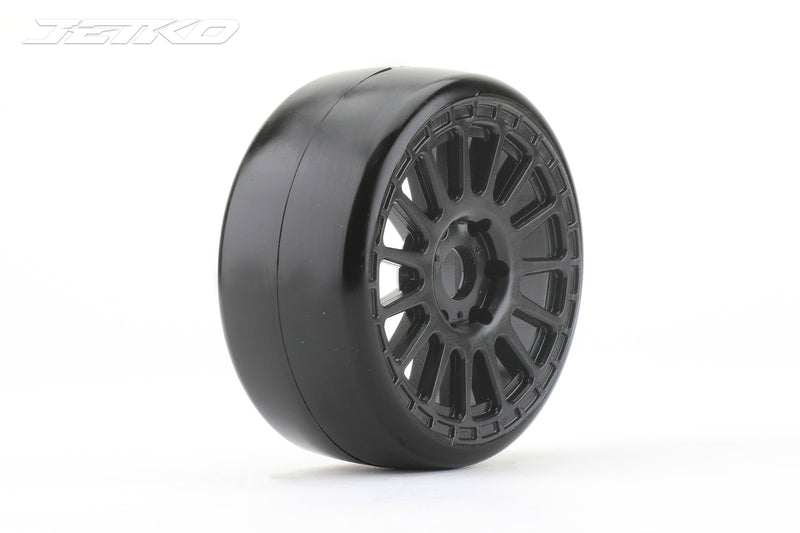 JKO1101RBMSGB Jetko 1/8 GT BUSTER Tyres (Radia Rim/Black/Medium Soft/Belted) (2pcs) [1101RBMSGB] Jetko