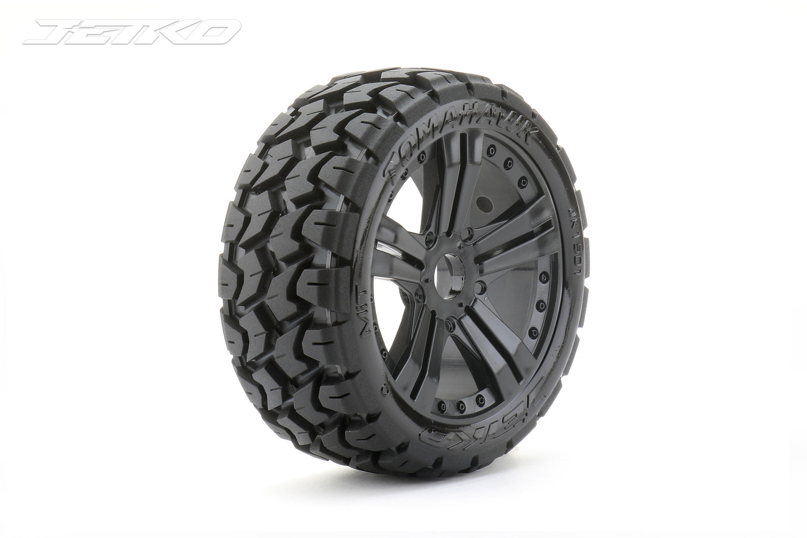 JKO1501CBMSGB Jetko 1/8 Buggy EX-TOMAHAWK Tyres (Claw Rim/Black/Medium Soft/Belted) [1501CBMSGB] Jetko
