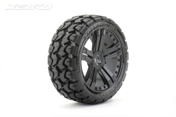 JKO1501CBMSGB Jetko 1/8 Buggy EX-TOMAHAWK Tyres (Claw Rim/Black/Medium Soft/Belted) [1501CBMSGB] Jetko