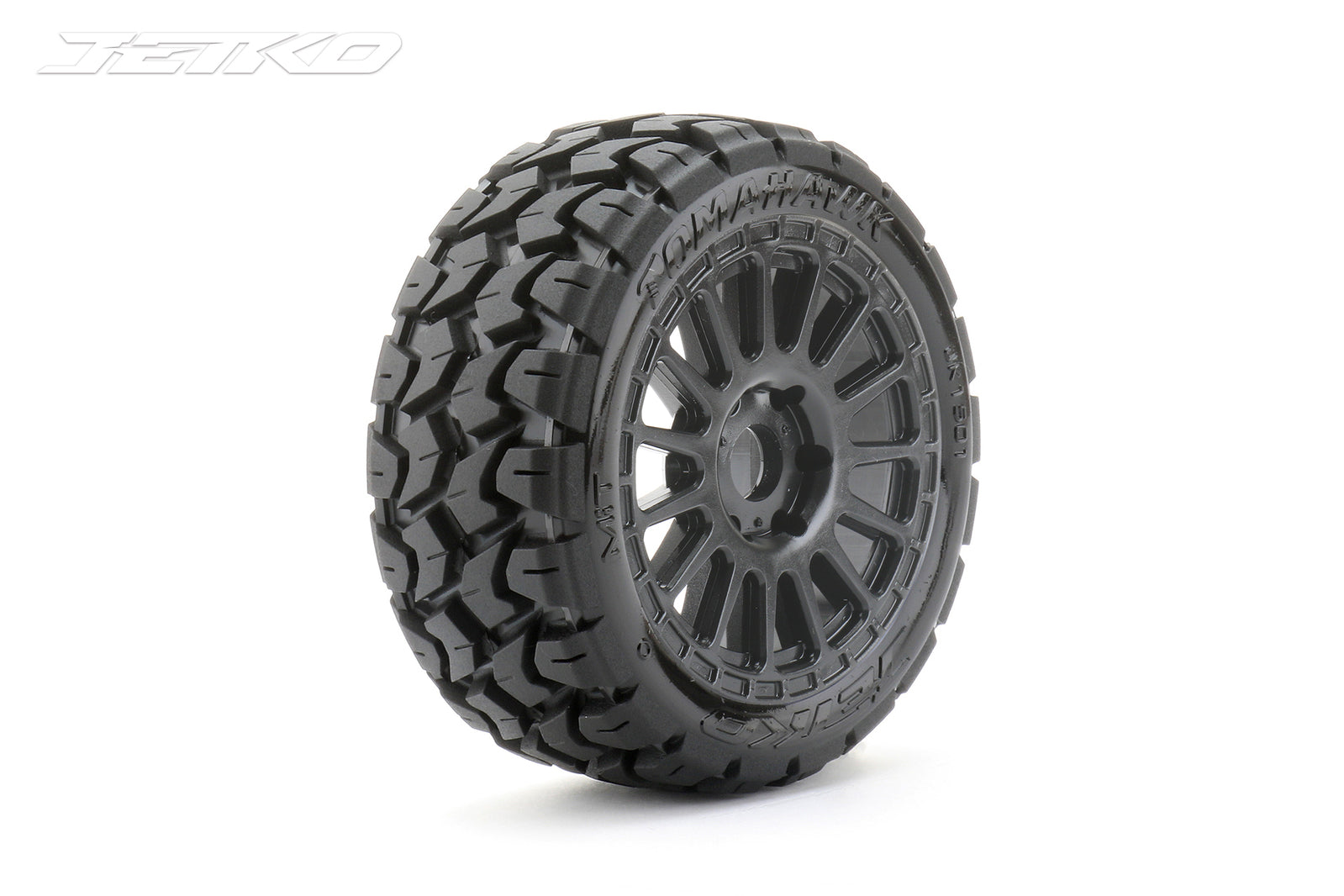 JKO1501RBMSGB Jetko 1/8 Buggy EX-TOMAHAWK Tyres (Radial Rim/Black/Medium Soft/Belted) [1501RBMSGB] Jetko