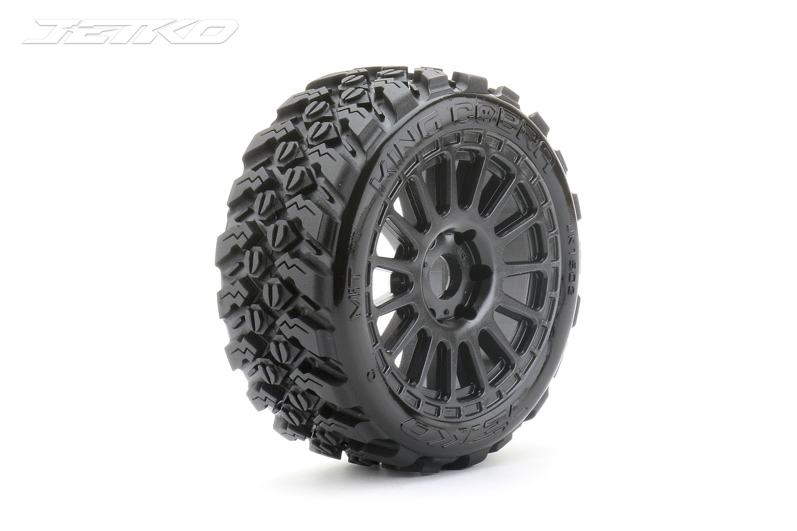 JKO1502RBMSGB Jetko 1/8 Buggy EX-KING COBRA Tyres (Radial Rim/Black/Medium Soft/Belted) [1502RBMSGB] Jetko