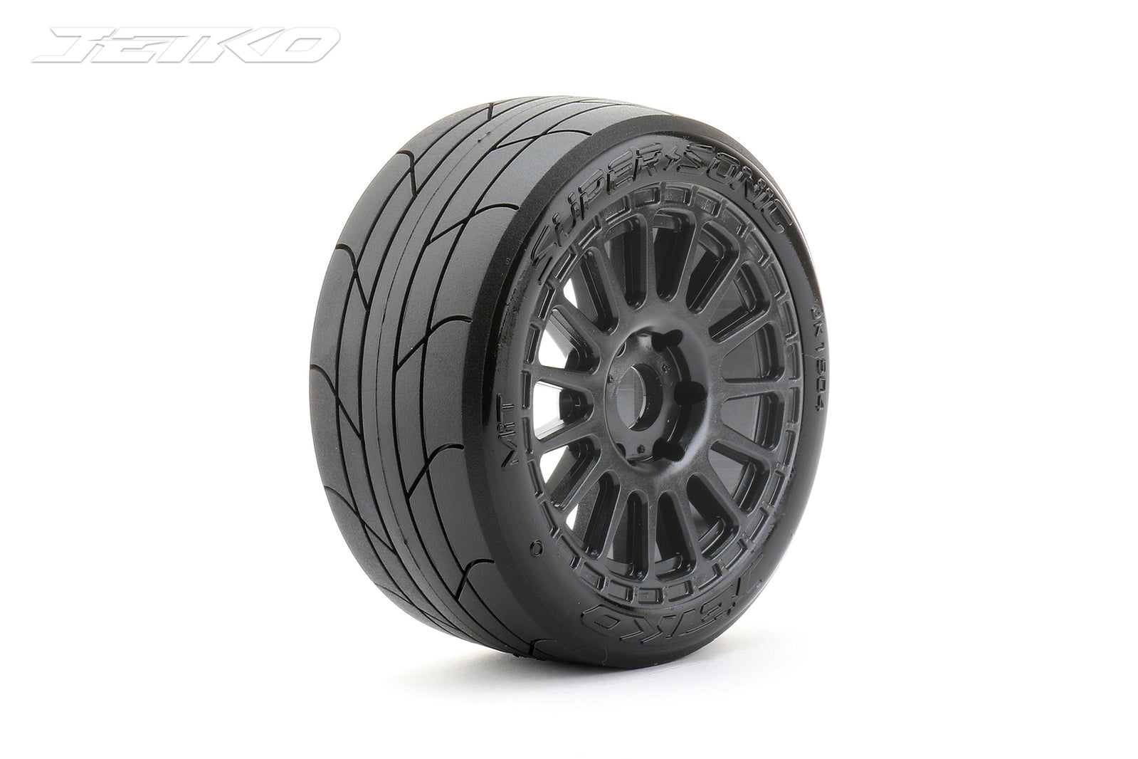 JKO1504RBMSGB Jetko 1/8 Buggy EX-SUPER SONIC Tyres (Radial Rim/Black/Medium Soft/Belted) [1504RBMSGB] Jetko