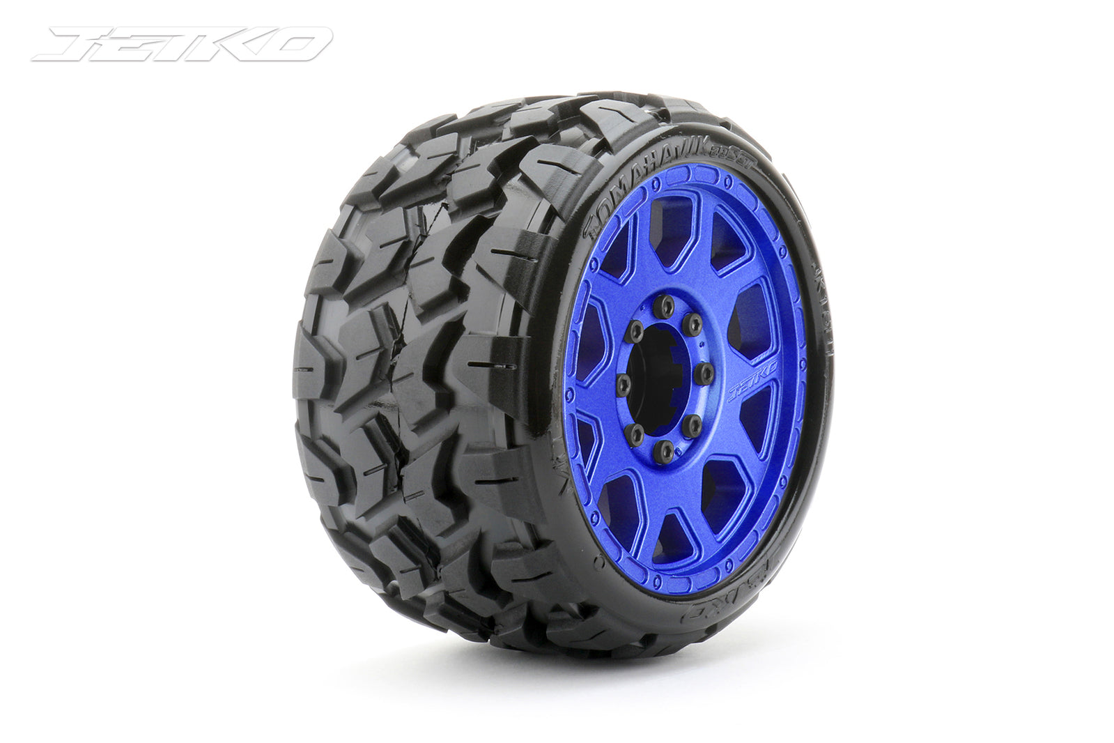 JKO1601CLMSGBB1 Jetko 1/8 SGT 3.8 EX-TOMAHAWK Tyres (Claw Rim/Metal Blue/Med Soft/Belted/17mm 0 o/s) [1601CLMSGBB1] Jetko