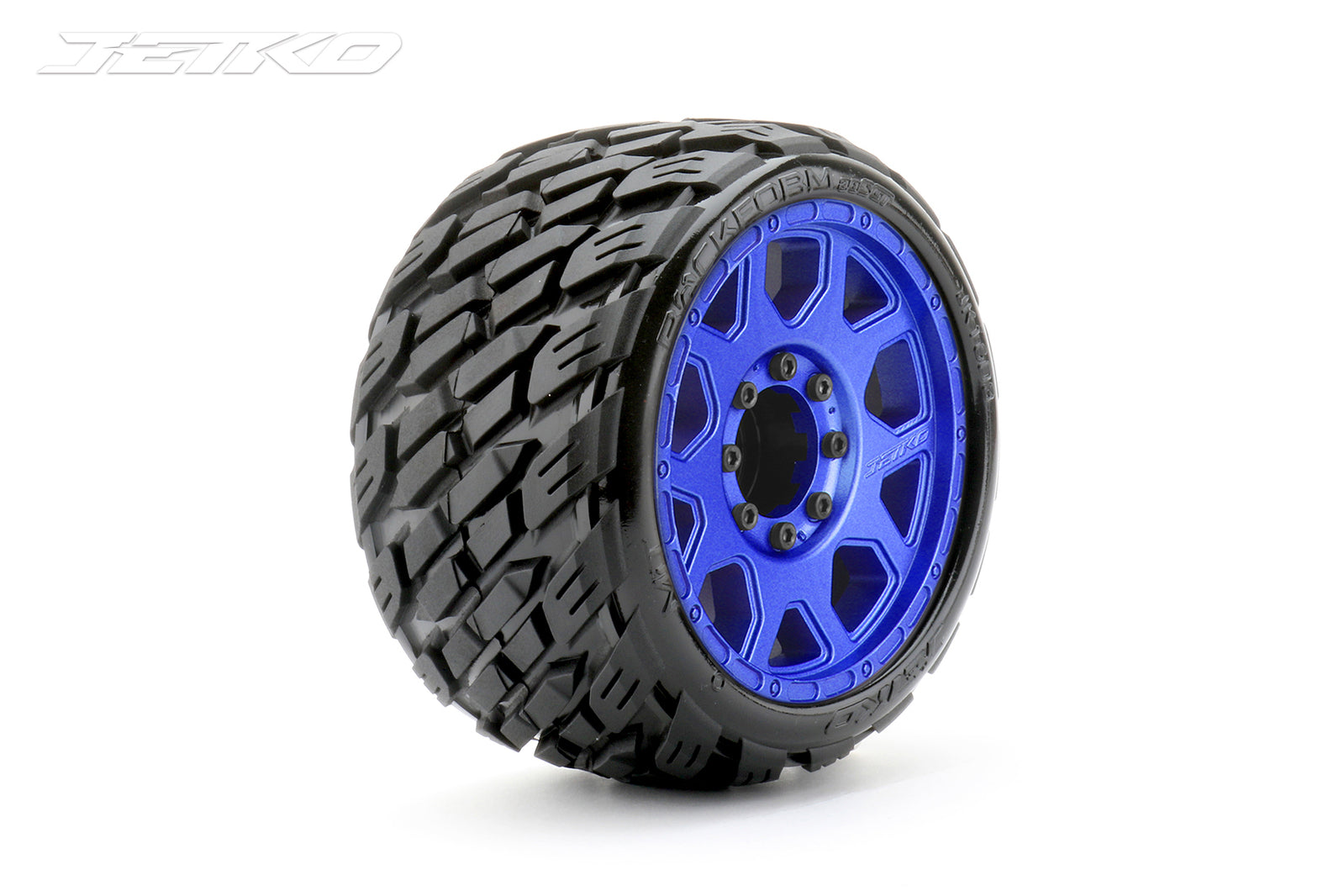 JKO1603CLMSGBB1 Jetko 1/8 SGT 3.8 EX-ROCKFORM Tyres (Claw Rim/Metal Blue/Med Soft/Belted/17mm 0 o/s) [1603CLMSGBB1] Jetko