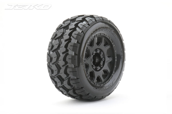 JKO1801CBMSGBB2 Jetko 1/8 MT 3.8 EX-TOMAHAWK Tyres (Claw Rim/Black/Medium Soft/Belted/17mm 1/2 o/s) [1801CBMSGBB2]