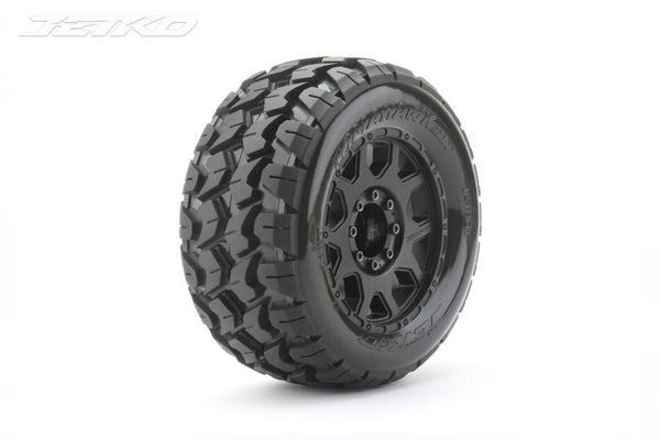 JKO1801CBMSGB Jetko 1/8 MT 3.8 EX-TOMAHAWK/Claw Rim/Black/Medium Soft/Glued/Blted