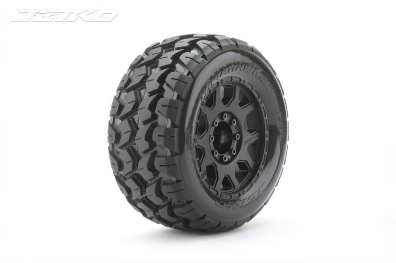 JKO1801CBMSGB Jetko 1/8 MT 3.8 EX-TOMAHAWK/Claw Rim/Black/Medium Soft/Glued/Blted