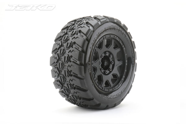 JKO1802CBMSGBB1 Jetko 1/8 MT 3.8 EX-KING COBRA Tyres (Claw Rim/Black/Medium Soft/Belted/17mm 0 o/s) [1802CBMSGBB1]