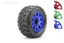 JKO1802CLMSGBB1 Jetko 1/8 MT 3.8 EX-KING COBRA Tyres (Claw Rim/Metal Blue/Med Soft/Belted/17mm 0 o/s) [1802CLMSGBB1] Jetko