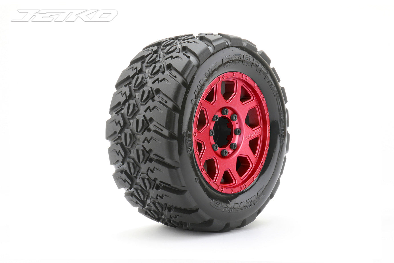 JKO1802CRMSGB Jetko 1/8 MT 3.8 EX-KING COBRA/Claw Rim/Metal RED/Medium Soft/Glued/Blted Jetko