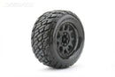 JKO1803CBMSGBB2 Jetko 1/8 MT 3.8 EX-ROCKFORM Tyres (Claw Rim/Black/Medium Soft/Belted/17mm 1/2 o/s) [1803CBMSGBB2] Jetko