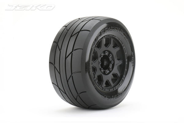 JKO1804CBMSGBB1 Jetko 1/8 MT 3.8 EX-SUPER SONIC Tyres (Claw Rim/Black/Med Soft/Belted/17mm 0 o/s) [1804CBMSGBB1]