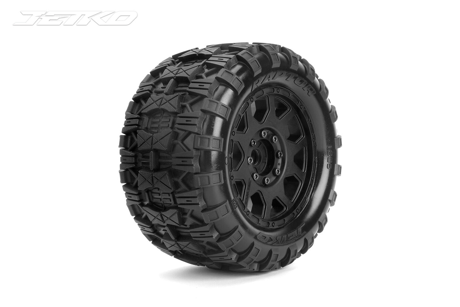Jetko 1/8 MT 3.8 EX-RAPTOR /Claw Rim/Black/Medium Soft/Glued/Belted