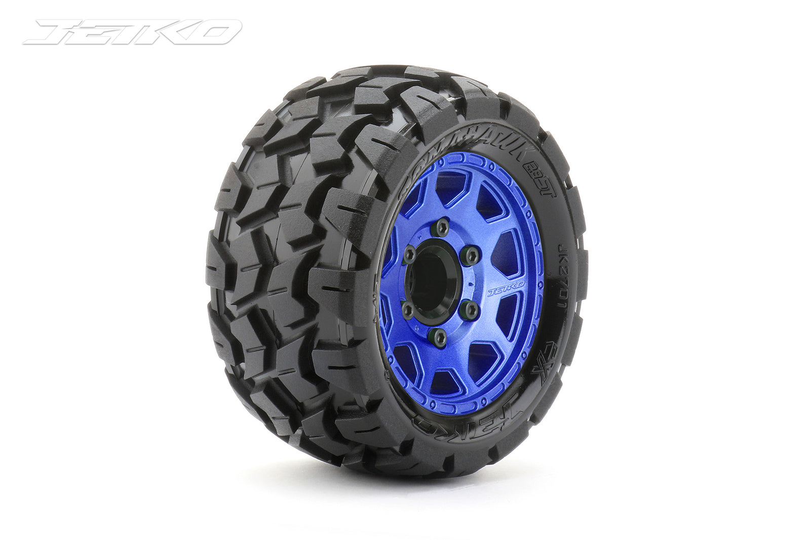 JKO2701CLMSGNB1 Jetko 1/10 ST 2.8 EX-TOMAHAWK Tyres (Claw Rim/Metal Blue/Medium Soft/12mm 0 o/s) [2701CLMSGNB1] Jetko