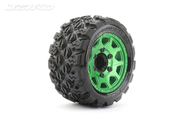 JKO2702CGMSGNB1 Jetko 1/10 ST 2.8 EX-KING COBRA Tyres (Claw Rim/Metal Green/Medium Soft/12mm 0 o/s) [2702CGMSGNB1]