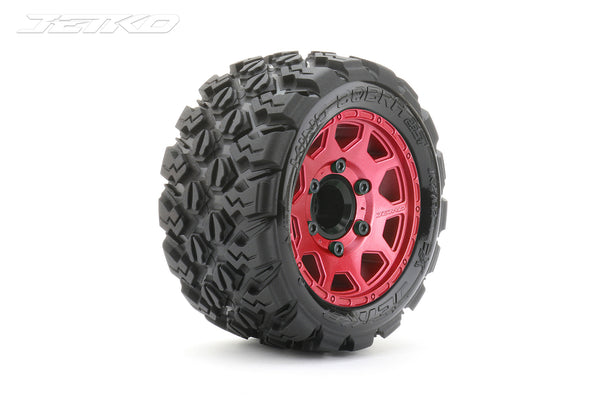 JKO2702CRMSGNB1 Jetko 1/10 ST 2.8 EX-KING COBRA Tyres (Claw Rim/Metal Red/Medium Soft/12mm 0 o/s) [2702CRMSGNB1]