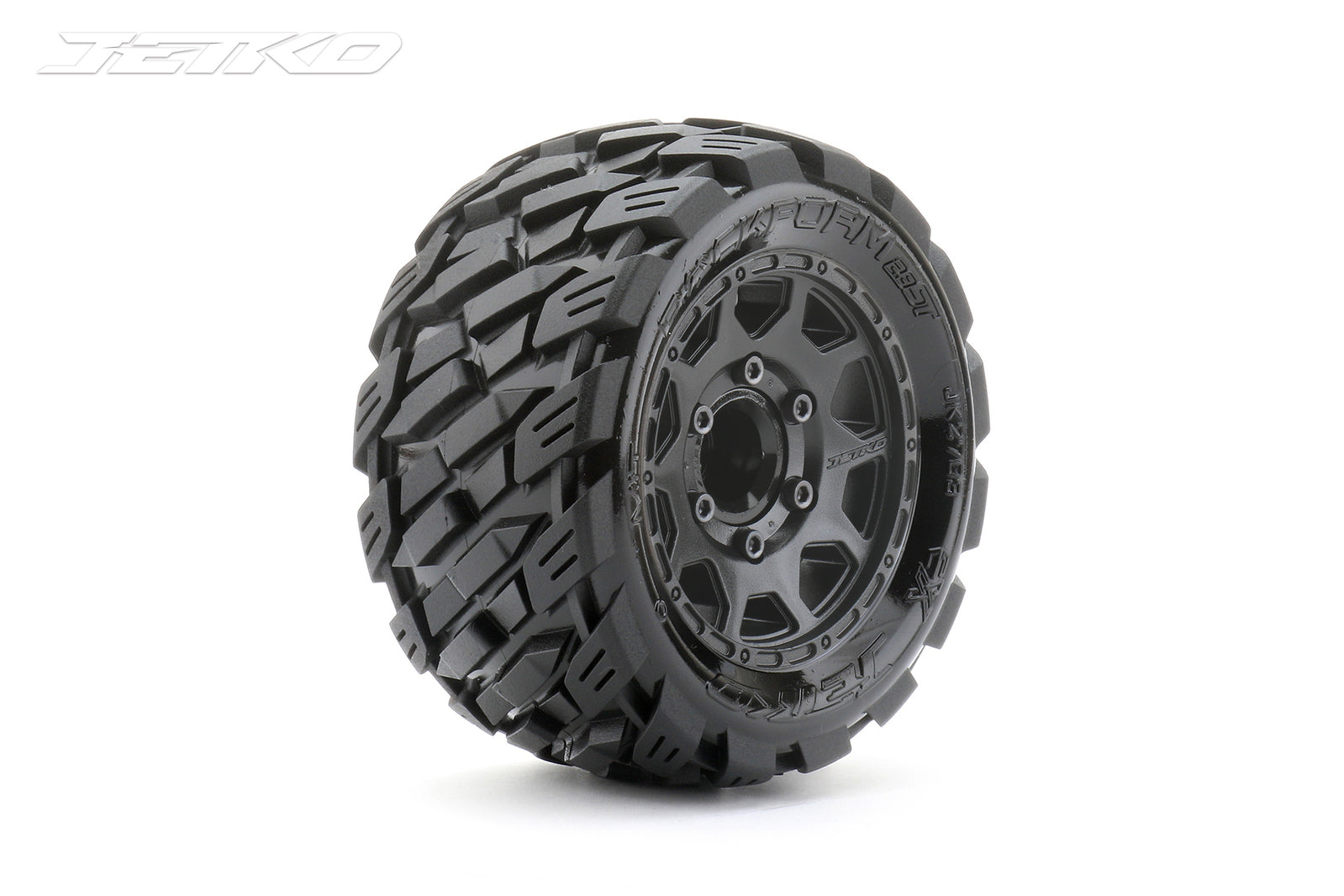 JKO2703CBMSGNB2 Jetko 1/10 ST 2.8 EX-ROCKFORM Tyres (Claw Rim/Black/Medium Soft/12mm 1/2 o/s) [2703CBMSGNB2] Jetko