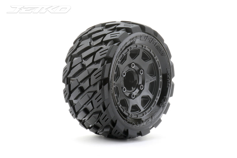 JKO2703CBMSGNB2 Jetko 1/10 ST 2.8 EX-ROCKFORM Tyres (Claw Rim/Black/Medium Soft/12mm 1/2 o/s) [2703CBMSGNB2]