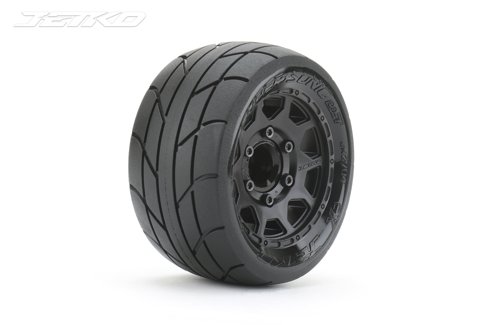 JKO2704CBMSGNB1 Jetko 1/10 ST 2.8 EX-SUPER SONIC Tyres (Claw Rim/Black/Medium Soft/12mm 0 o/s) [2704CBMSGNB1] Jetko